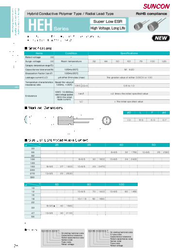 Suncon [SMD polymer] HEH Series  . Electronic Components Datasheets Passive components capacitors Suncon Suncon [SMD polymer] HEH Series.pdf