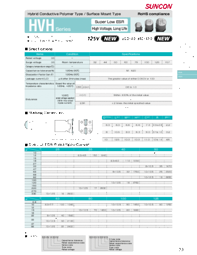 Suncon [SMD polymer] HVH Series  . Electronic Components Datasheets Passive components capacitors Suncon Suncon [SMD polymer] HVH Series.pdf