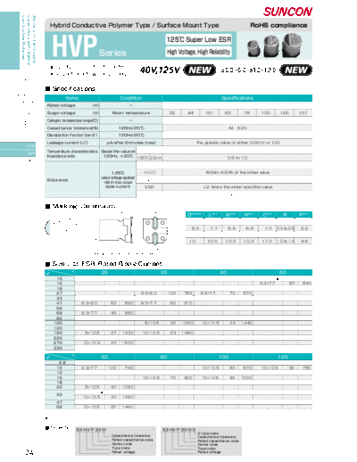 Suncon [SMD polymer] HVP Series  . Electronic Components Datasheets Passive components capacitors Suncon Suncon [SMD polymer] HVP Series.pdf