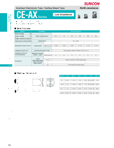 Suncon [SMD] CE-AX Series 2-2  . Electronic Components Datasheets Passive components capacitors Suncon Suncon [SMD] CE-AX Series 2-2.pdf