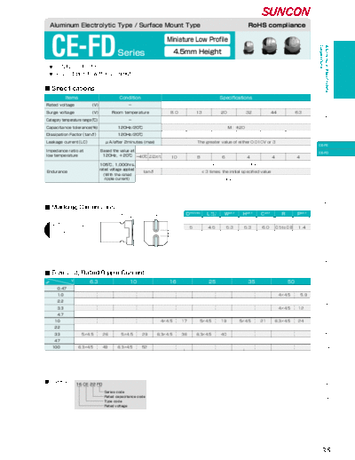 Suncon [SMD] CE-FD Series  . Electronic Components Datasheets Passive components capacitors Suncon Suncon [SMD] CE-FD Series.pdf
