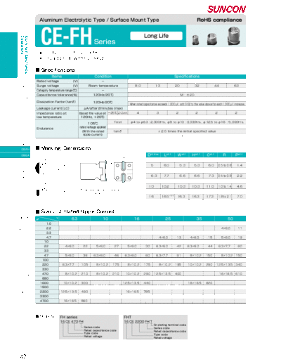 Suncon [SMD] CE-FH Series  . Electronic Components Datasheets Passive components capacitors Suncon Suncon [SMD] CE-FH Series.pdf