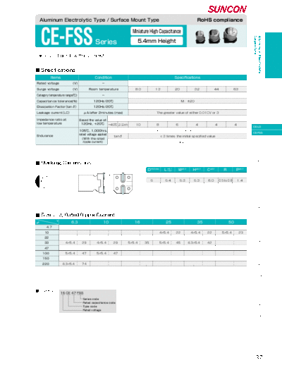 Suncon [SMD] CE-FSS Series  . Electronic Components Datasheets Passive components capacitors Suncon Suncon [SMD] CE-FSS Series.pdf