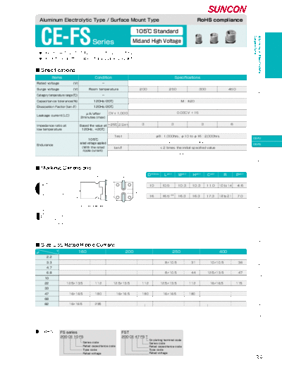 Suncon [SMD] CE-FS Series 2-2  . Electronic Components Datasheets Passive components capacitors Suncon Suncon [SMD] CE-FS Series 2-2.pdf