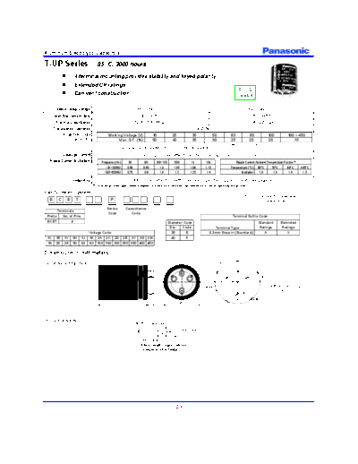 Panasonic [snap-in] T-UP series  . Electronic Components Datasheets Passive components capacitors Panasonic Panasonic [snap-in] T-UP series.pdf