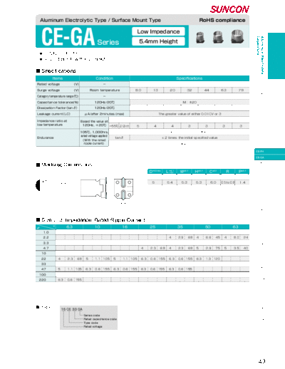 Suncon [SMD] CE-GA Series  . Electronic Components Datasheets Passive components capacitors Suncon Suncon [SMD] CE-GA Series.pdf