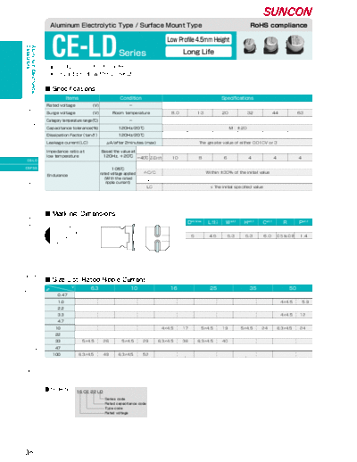 Suncon [SMD] CE-LD Series  . Electronic Components Datasheets Passive components capacitors Suncon Suncon [SMD] CE-LD Series.pdf