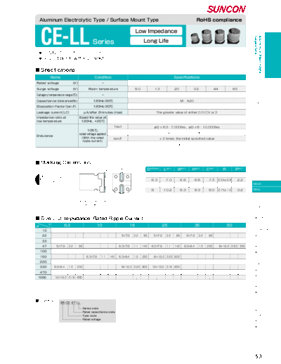 Suncon [SMD] CE-LL Series  . Electronic Components Datasheets Passive components capacitors Suncon Suncon [SMD] CE-LL Series.pdf