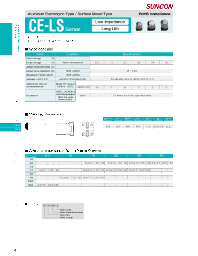 Suncon [SMD] CE-LS Series  . Electronic Components Datasheets Passive components capacitors Suncon Suncon [SMD] CE-LS Series.pdf