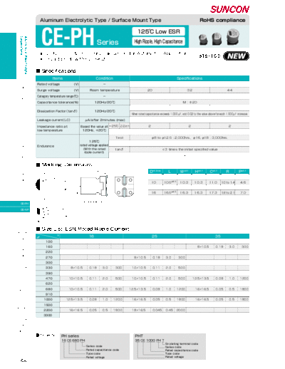 Suncon [SMD] CE-PH Series  . Electronic Components Datasheets Passive components capacitors Suncon Suncon [SMD] CE-PH Series.pdf