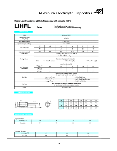 RG-Allen [radial] LIHFL Series  . Electronic Components Datasheets Passive components capacitors RG-Allen RG-Allen [radial] LIHFL Series.pdf