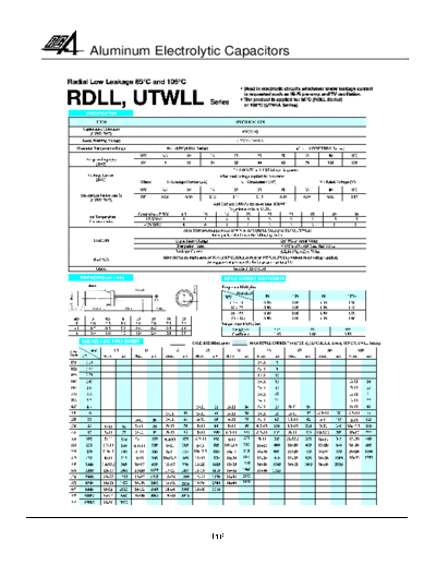RG-Allen [radial] RDLL-UTWLL Series  . Electronic Components Datasheets Passive components capacitors RG-Allen RG-Allen [radial] RDLL-UTWLL Series.pdf