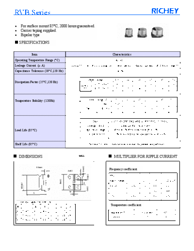 Richey [bi-polar smd] RVB Series  . Electronic Components Datasheets Passive components capacitors Richey Richey [bi-polar smd] RVB Series.pdf