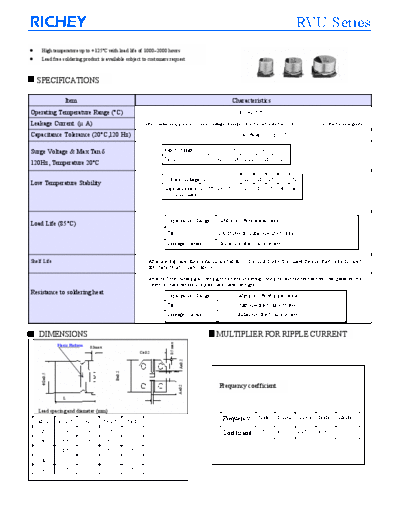Richey [smd] RVU Series  . Electronic Components Datasheets Passive components capacitors Richey Richey [smd] RVU Series.pdf