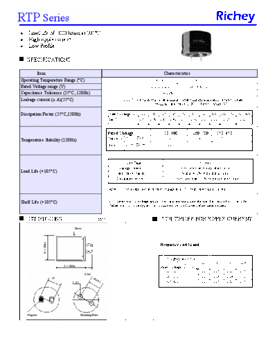 Richey [snap-in] RTP Series  . Electronic Components Datasheets Passive components capacitors Richey Richey [snap-in] RTP Series.pdf