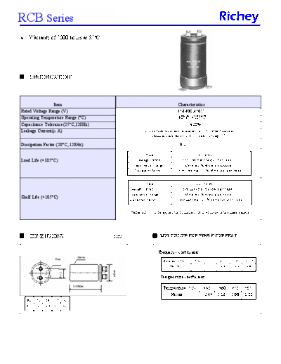 Richey [screw-terminal] RCB Series  . Electronic Components Datasheets Passive components capacitors Richey Richey [screw-terminal] RCB Series.pdf