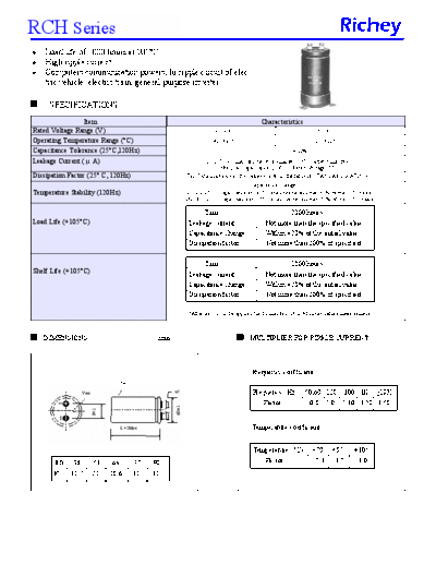 Richey [screw-terminal] RCH Series  . Electronic Components Datasheets Passive components capacitors Richey Richey [screw-terminal] RCH Series.pdf