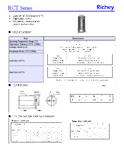 Richey [screw-terminal] RCT Series  . Electronic Components Datasheets Passive components capacitors Richey Richey [screw-terminal] RCT Series.pdf
