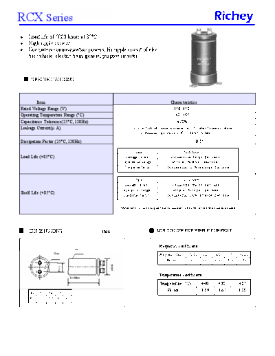 Richey [screw-terminal] RCX Series  . Electronic Components Datasheets Passive components capacitors Richey Richey [screw-terminal] RCX Series.pdf