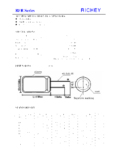 Richey [radial thru-hole] RFR Series  . Electronic Components Datasheets Passive components capacitors Richey Richey [radial thru-hole] RFR Series.pdf