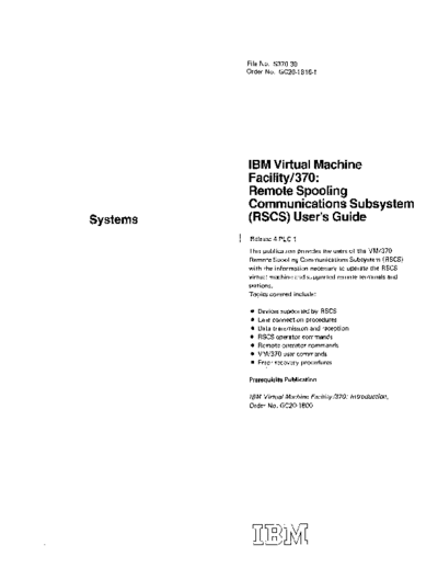 IBM GC20-1816-1 Resource Spooling Communications Subsystem Rel 4 Aug77  IBM 370 VM_370 Release_4 GC20-1816-1_Resource_Spooling_Communications_Subsystem_Rel_4_Aug77.pdf
