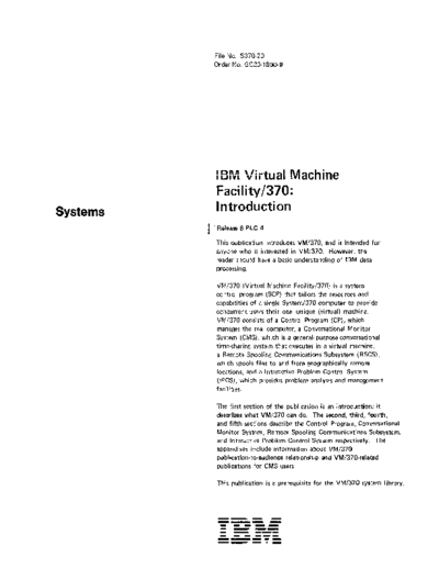 IBM GC20-1800-9 VM370 Introduction Rel 6 PLC 4 Aug79  IBM 370 VM_370 Release_6 GC20-1800-9_VM370_Introduction_Rel_6_PLC_4_Aug79.pdf
