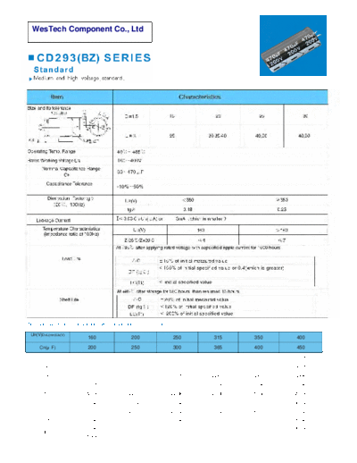 WT [WesTech] WT [snap-in] BZ Series  . Electronic Components Datasheets Passive components capacitors WT [WesTech] WT [snap-in] BZ Series.pdf