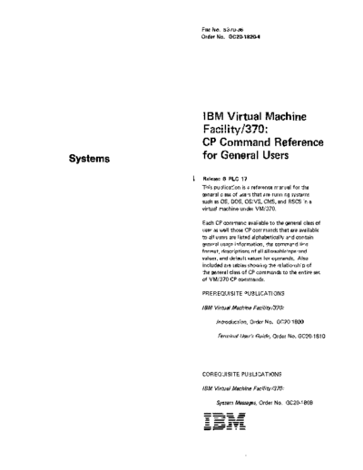 IBM GC20-1820-4 VM370 CP Command Reference for General Users Rel 6 PLC 17 Apr81  IBM 370 VM_370 Release_6 GC20-1820-4_VM370_CP_Command_Reference_for_General_Users_Rel_6_PLC_17_Apr81.pdf