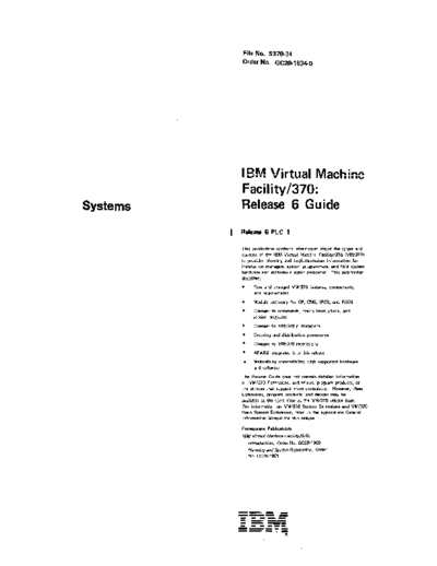 IBM GC20-1834-0 VM370 Release 6 guide Aug79  IBM 370 VM_370 Release_6 GC20-1834-0_VM370_Release_6_guide_Aug79.pdf