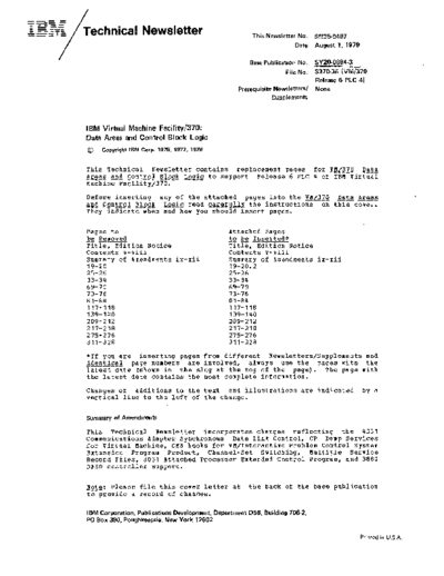 IBM SY20-0884-3 Data Areas and Control Block Logic Update Aug79  IBM 370 VM_370 plm SY20-0884-3_Data_Areas_and_Control_Block_Logic_Update_Aug79.pdf