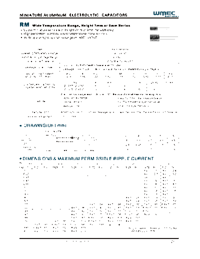 Wmec [radial thru-hole] RM Series  . Electronic Components Datasheets Passive components capacitors Wmec Wmec [radial thru-hole] RM Series.pdf