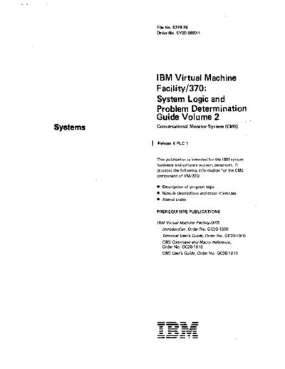 IBM SY20-0887-1 VM370 Rel 6 Vol 2 Mar79  IBM 370 VM_370 plm SY20-0887-1_VM370_Rel_6_Vol_2_Mar79.pdf