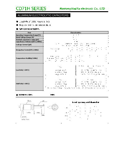 TF [Nantong Hua Yu] TF Hua-Yu [bi-polar radial] CD71H Series  . Electronic Components Datasheets Passive components capacitors TF [Nantong Hua Yu] TF Hua-Yu [bi-polar radial] CD71H Series.pdf
