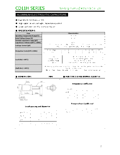 TF [Nantong Hua Yu] TF Hua-Yu [radial thru-hole] CD11H Series  . Electronic Components Datasheets Passive components capacitors TF [Nantong Hua Yu] TF Hua-Yu [radial thru-hole] CD11H Series.pdf