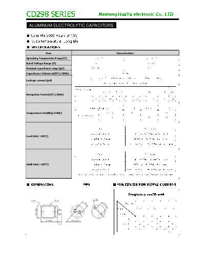 TF [Nantong Hua Yu] TF Hua-Yu [snap-in] CD298 Series  . Electronic Components Datasheets Passive components capacitors TF [Nantong Hua Yu] TF Hua-Yu [snap-in] CD298 Series.pdf