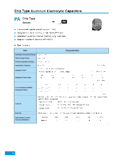 TL [Jiangxi Telexon] TL (2006)  [smd] PA Series  . Electronic Components Datasheets Passive components capacitors TL [Jiangxi Telexon] TL (2006)  [smd] PA Series.pdf