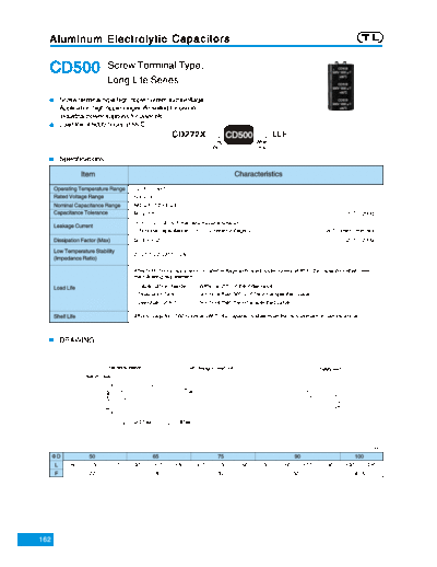 TL [Jiangxi Telexon] TL (2006)  [screw-terminal] CD500 Series  . Electronic Components Datasheets Passive components capacitors TL [Jiangxi Telexon] TL (2006)  [screw-terminal] CD500 Series.pdf