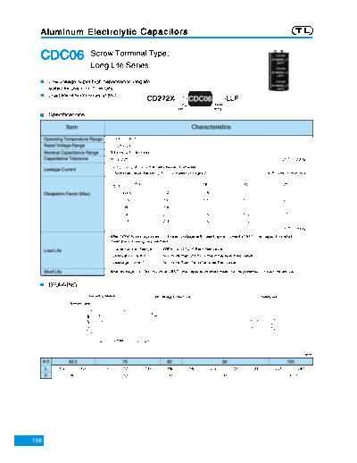 TL [Jiangxi Telexon] TL (2006)  [screw-terminal] CDC06 Series  . Electronic Components Datasheets Passive components capacitors TL [Jiangxi Telexon] TL (2006)  [screw-terminal] CDC06 Series.pdf