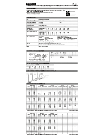 TL [Jiangxi Telexon] TL (2011)  [radial thru-hole] CDTB2 Series  . Electronic Components Datasheets Passive components capacitors TL [Jiangxi Telexon] TL (2011)  [radial thru-hole] CDTB2 Series.pdf