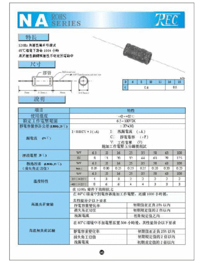 TREC [radial] NA Series  . Electronic Components Datasheets Passive components capacitors TREC TREC [radial] NA Series.pdf