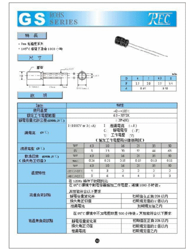 TREC [radial] GS Series  . Electronic Components Datasheets Passive components capacitors TREC TREC [radial] GS Series.pdf