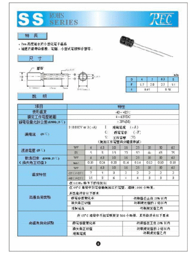 TREC TREC [radial] SS Series  . Electronic Components Datasheets Passive components capacitors TREC TREC [radial] SS Series.pdf