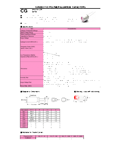 Teapo [polymer thru-hole] CG Series  . Electronic Components Datasheets Passive components capacitors Teapo Teapo [polymer thru-hole] CG Series.pdf