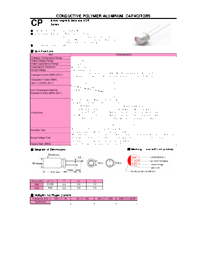 Teapo [polymer thru-hole] CP Series  . Electronic Components Datasheets Passive components capacitors Teapo Teapo [polymer thru-hole] CP Series.pdf