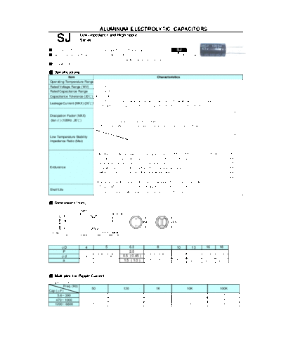 Teapo [radial thru-hole] SJ Series  . Electronic Components Datasheets Passive components capacitors Teapo Teapo [radial thru-hole] SJ Series.pdf