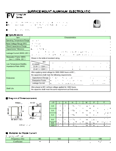 Teapo Teapo [smd] FV Series  . Electronic Components Datasheets Passive components capacitors Teapo Teapo [smd] FV Series.pdf