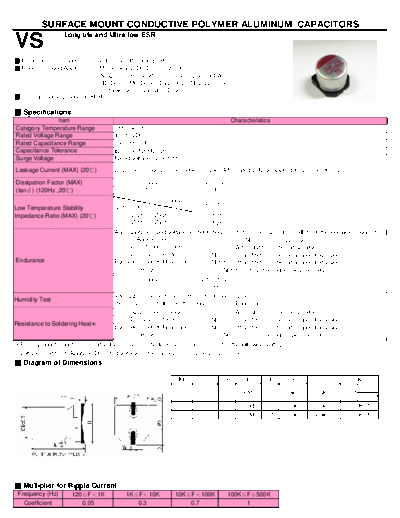 Teapo Teapo [smd] VS Series  . Electronic Components Datasheets Passive components capacitors Teapo Teapo [smd] VS Series.pdf