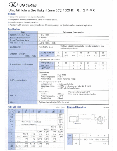 U-CAP [Yuan Feng] U-Cap [radial thru-hole] UG Series  . Electronic Components Datasheets Passive components capacitors U-CAP [Yuan Feng] U-Cap [radial thru-hole] UG Series.pdf