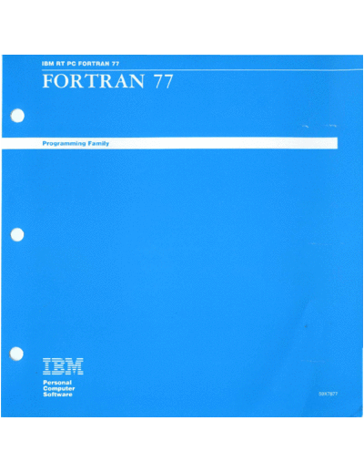 IBM 59X7877 Fortran 77  IBM pc rt aix 59X7877_Fortran_77.pdf