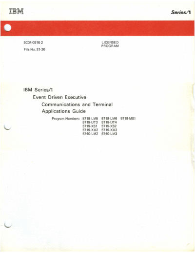 IBM SC34-0316-2 EDX Communications and Terminal Appications Guide Apr80  IBM series1 edx 2.0_Apr80 SC34-0316-2_EDX_Communications_and_Terminal_Appications_Guide_Apr80.pdf